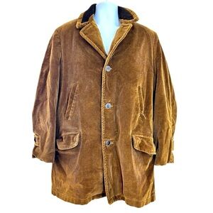 Sears Vintage Brown Corduroy Coat Men Sz 40 USA